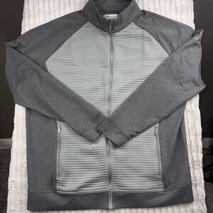 Peter Millar Crown Pemberton LS‎ Zip Golf Jacket Men L Gray Whisper Rock NWOT